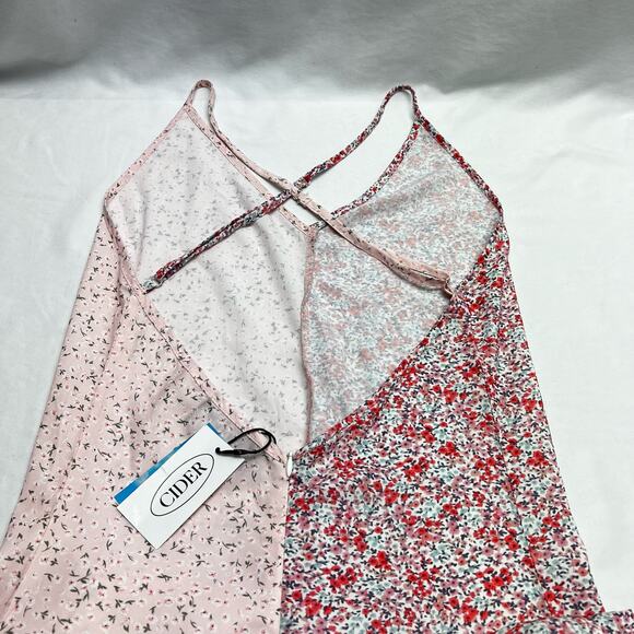 Cider Maxi Slip Dress Two Tone Pink Floral NWT Women's Size XS - Picture 2 of 6